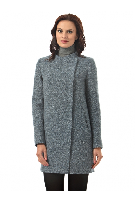 Женское пальто из текстиля с воротником 3000722