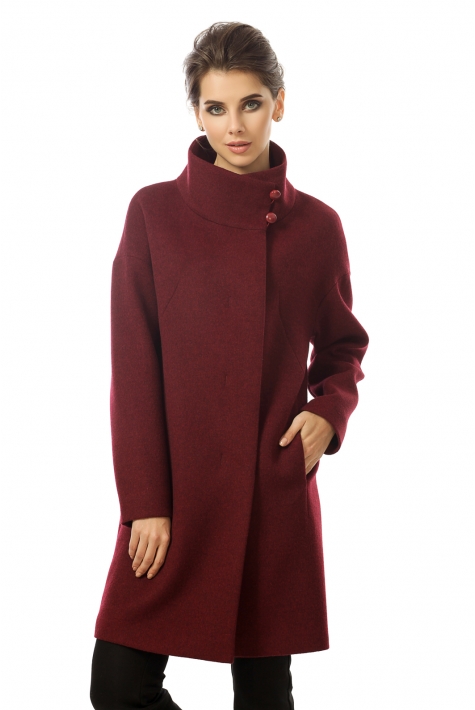 Женское пальто из текстиля с воротником 3000723