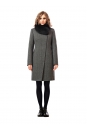 Женское пальто из текстиля с воротником, отделка песец 3000735-2