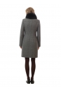 Женское пальто из текстиля с воротником, отделка песец 3000735-4