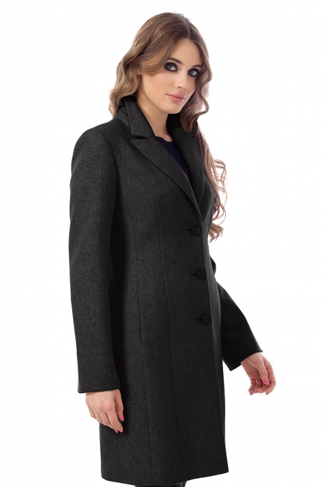 Женское пальто из текстиля с воротником 3000739