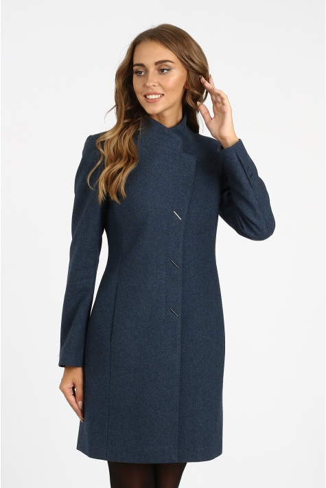 Женское пальто из текстиля с воротником 3000741