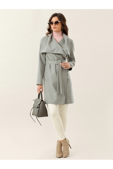 Женское пальто из текстиля с воротником 3000742