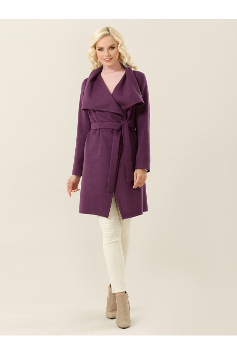 Женское пальто из текстиля с воротником 3000743