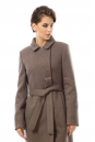 Женское пальто из текстиля с воротником, отделка песец 3000744-3