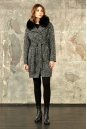Женское пальто из текстиля с воротником, отделка песец 3000745-2