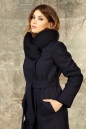 Женское пальто из текстиля с воротником, отделка песец 3000746-3