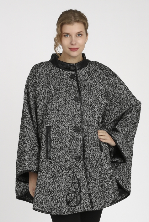Женское пальто из текстиля с воротником 3000766