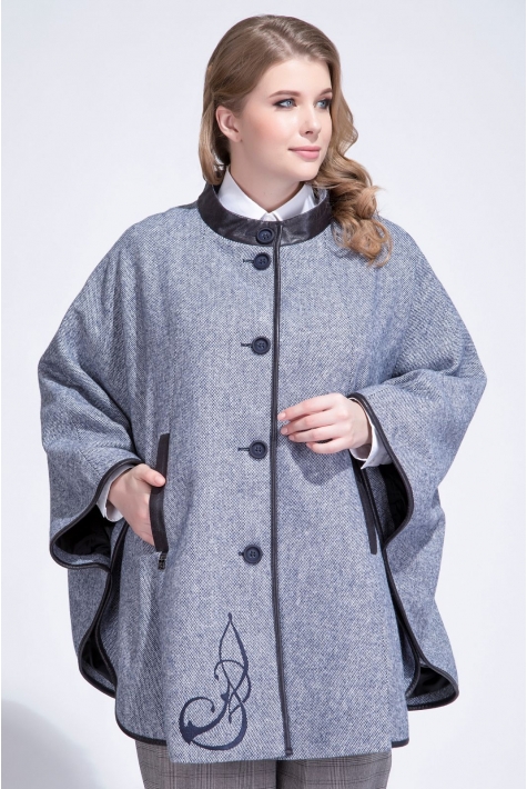 Женское пальто из текстиля с воротником 3000769