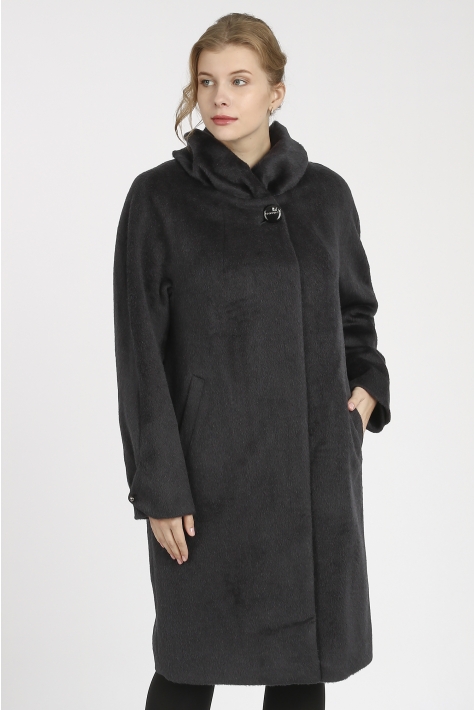 Женское пальто из текстиля с воротником 3000783