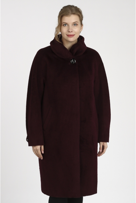 Женское пальто из текстиля с воротником 3000784