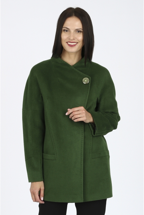 Женское пальто из текстиля с воротником 3000802