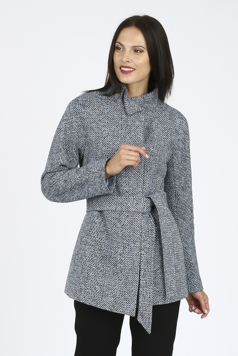 Женское пальто из текстиля с воротником 3000809