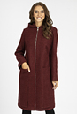 Женское пальто из текстиля с капюшоном 3000822