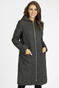 Женское пальто из текстиля с капюшоном 3000825