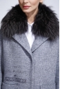 Женское пальто из текстиля с воротником, отделка енот 3000831-2