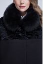 Женское пальто из текстиля с воротником, отделка песец 3000833-6