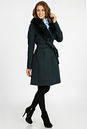 Женское пальто из текстиля с воротником, отделка енот 3000834-2