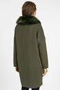 Женское пальто из текстиля с воротником, отделка енот 3000836-4