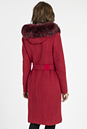 Женское пальто из текстиля с капюшоном, отделка песец 3000838-4