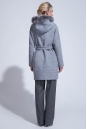 Женское пальто из текстиля с капюшоном, отделка песец 3000839-4