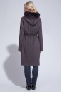 Женское пальто из текстиля с капюшоном, отделка песец 3000847-4