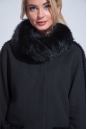 Женское пальто из текстиля с воротником, отделка песец 3000850-2