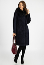Женское пальто из текстиля с воротником, отделка песец 3000853-2