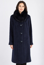 Женское пальто из текстиля с воротником, отделка песец 3000859