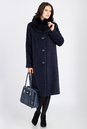 Женское пальто из текстиля с воротником, отделка песец 3000859-2