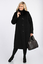 Женское пальто из текстиля с воротником, отделка песец 3000860-2