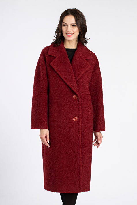 Женское пальто из текстиля с воротником 3000865