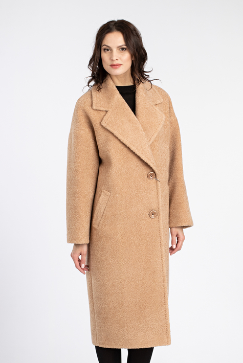 Женское пальто из текстиля с воротником 3000868