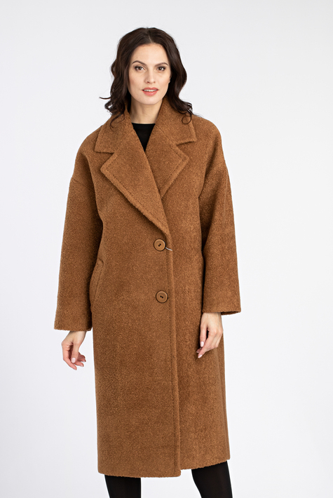 Женское пальто из текстиля с воротником 3000869