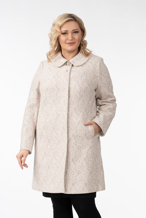 Женское пальто из текстиля с воротником 3000884