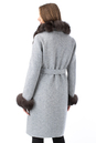 Женское пальто из текстиля с воротником, отделка песец 3000894-3