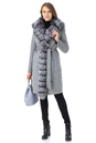 Женское пальто из текстиля с воротником, отделка чернобурка 3000897-2
