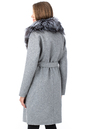 Женское пальто из текстиля с воротником, отделка чернобурка 3000897-3