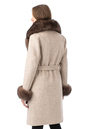 Женское пальто из текстиля с воротником, отделка песец 3000898-3
