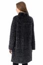 Женское пальто из текстиля с воротником, отделка норка 3000900-3