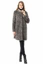 Женское пальто из текстиля и норки с воротником 3000901-2