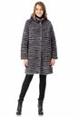 Женское пальто из текстиля и норки с воротником 3000903-2
