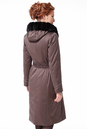 Пальто на меху с капюшоном, отделка норка 1000033-4