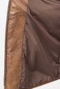 Пуховик мужской из натуральной кожи с капюшоном, отделка енот 0901318-3