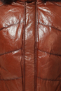Пуховик мужской из натуральной кожи с капюшоном, отделка енот 2100180-2