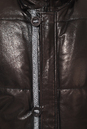 Пуховик мужской из натуральной кожи с капюшоном, отделка чернобурка 2100194-5