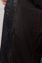 Пуховик мужской из эко-кожи с капюшоном, отделка натуральным мехом чернобурки 2100359-2