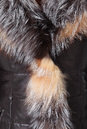 Пуховик женский из натуральной кожи с капюшоном, отделка чернобурка 2100025-4