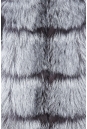 Пуховик женский из натуральной кожи с капюшоном, отделка чернобурка 2100046-4