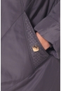 Пуховик женский из текстиля с капюшоном, отделка енот 2100170-5